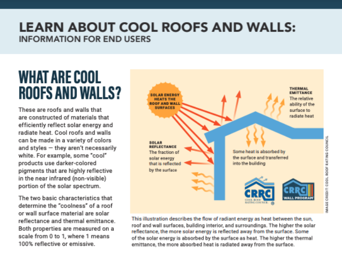 Learn About Cool Roofs and Walls: Information for End Users